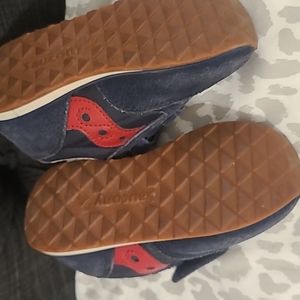 Saucony leather navy jazz shoes sz 8 toddler